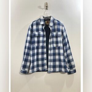 Boston Traders Blue and White Plaid Button-Down Shirt